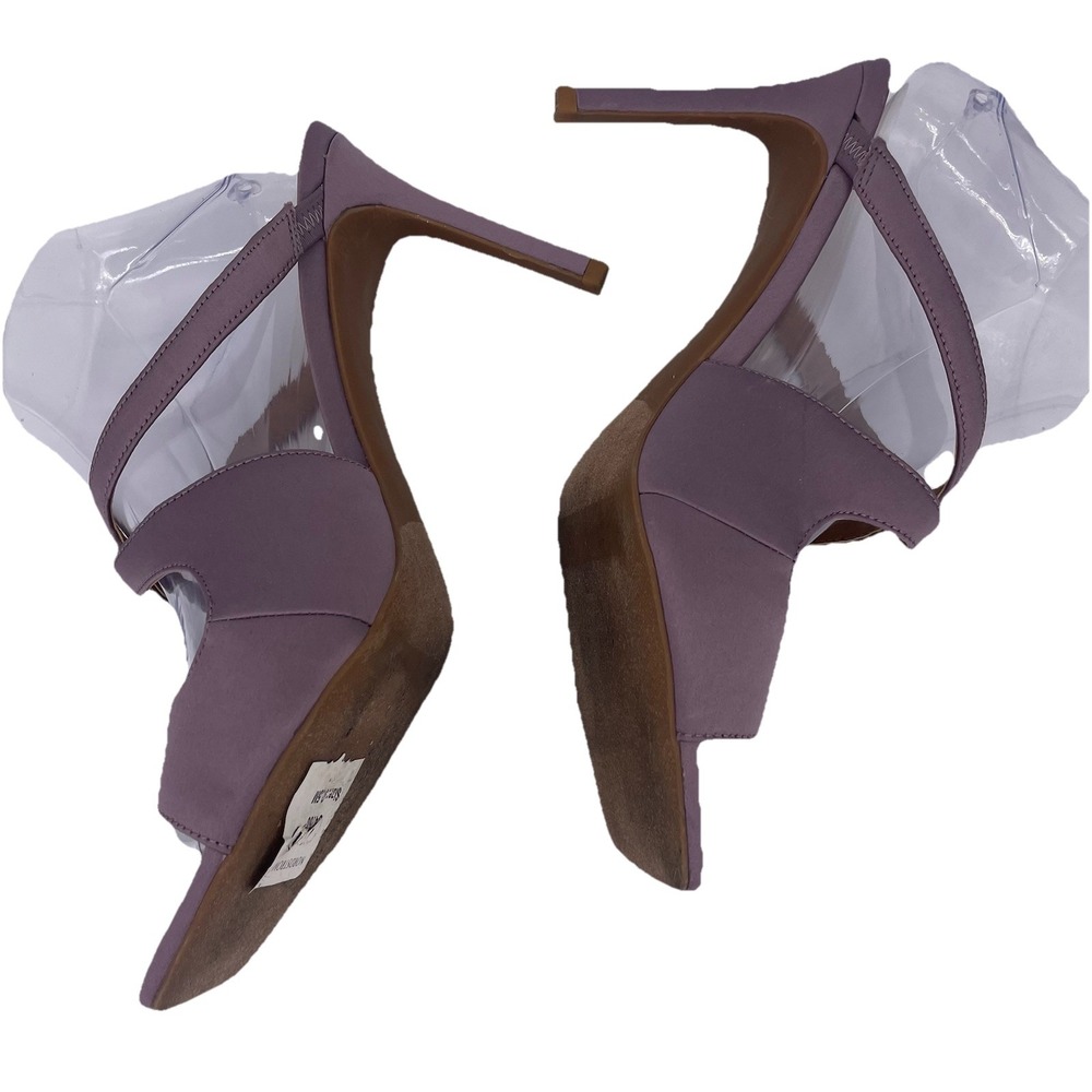 Nordstrom Rack High Heel Sandals Size 9.5 Light Purple Satin Shoes Strappy - Picture 4 of 10